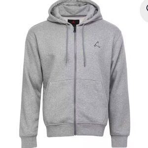 Jordan Essentials Zip Up Hoodie, Gray, Men's XS